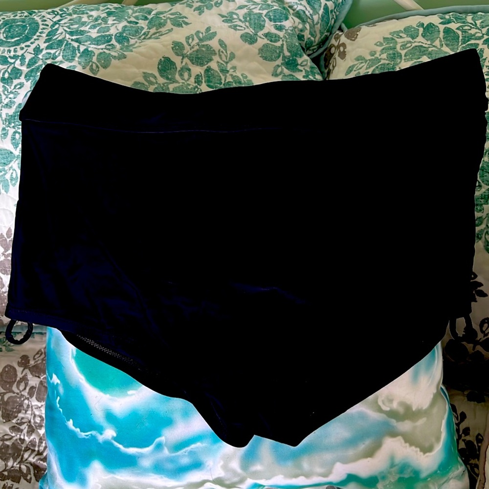Black plus sized bathing suit bottom